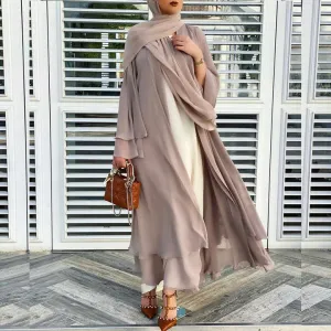 Muslim Robe Dresses Open Modest Dubai-فساتين رداء إسلامي
