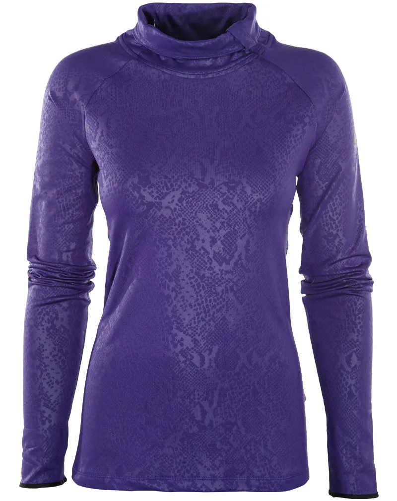 Nike Pro Warm Embossed Heights Vixen Raglan Zip Shirt  Womens Style : 685262