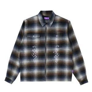 Orbis Zip Shirt Plaid - Blue/Brown