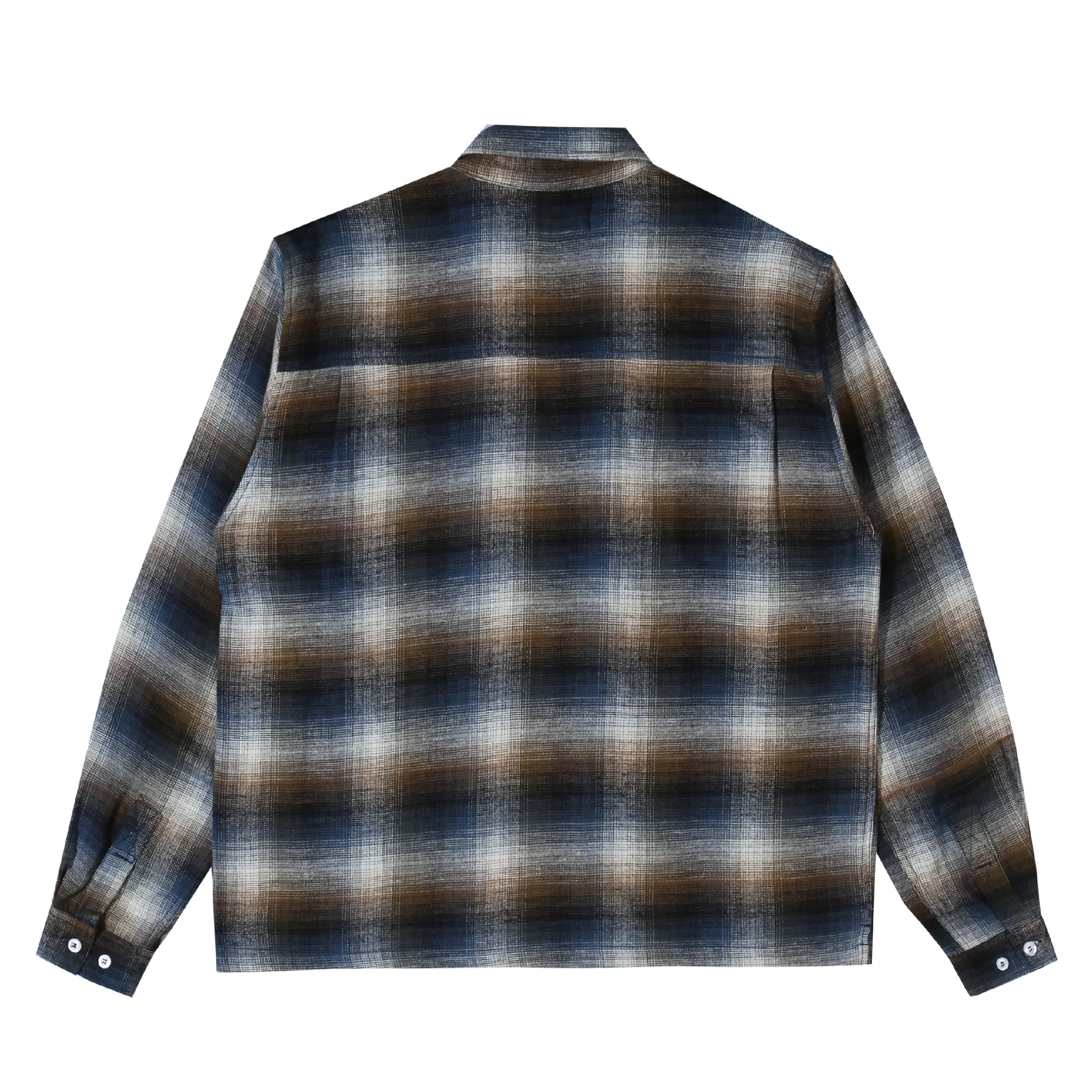 Orbis Zip Shirt Plaid - Blue/Brown