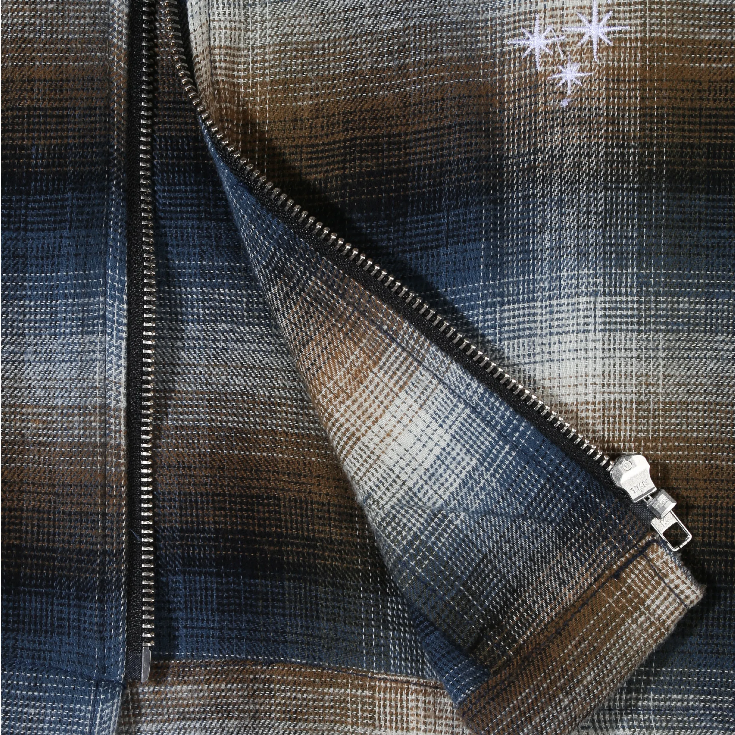 Orbis Zip Shirt Plaid - Blue/Brown