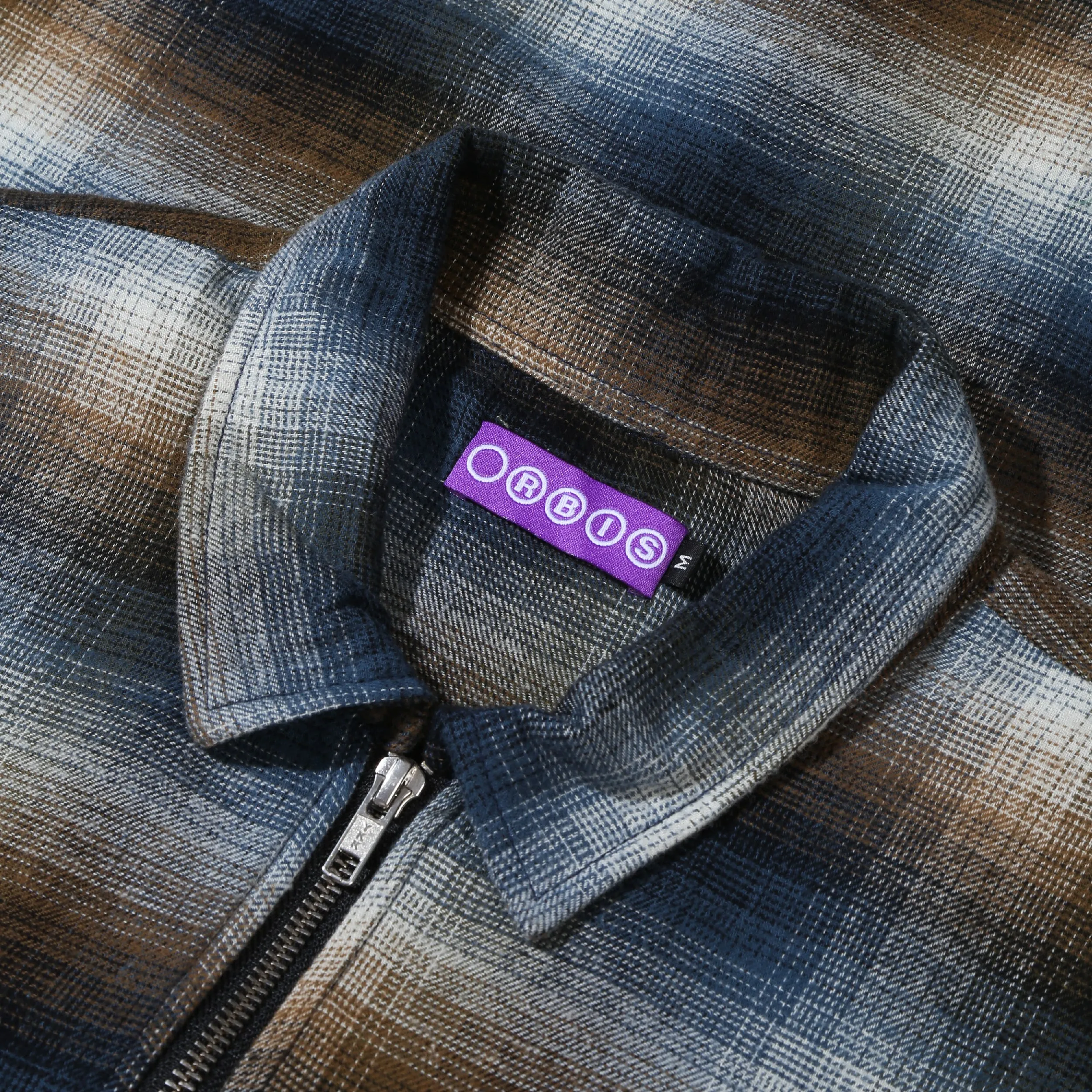 Orbis Zip Shirt Plaid - Blue/Brown