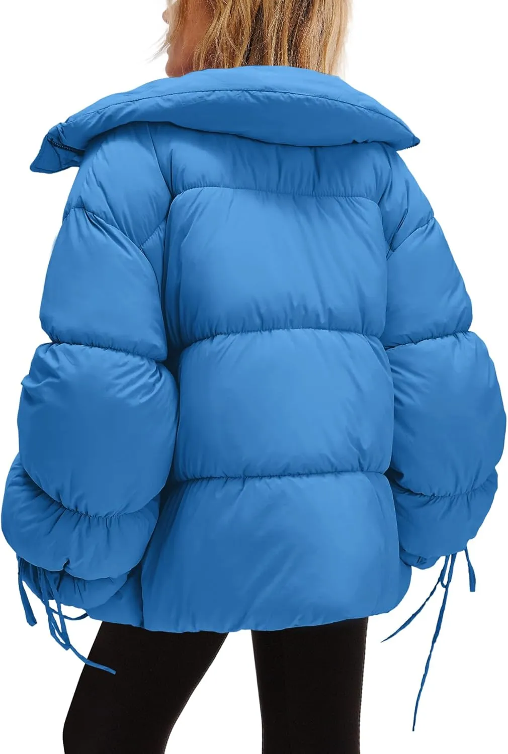 Panadila Womens Oversized Puffer Jacket Warm Winter Cozy Coats Casual Baggy Full Zip Up Puffer Coat with Pockets