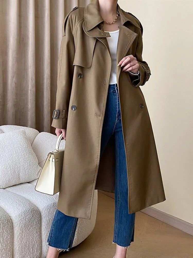 Patty Double Breasted A-Line Trench Coats