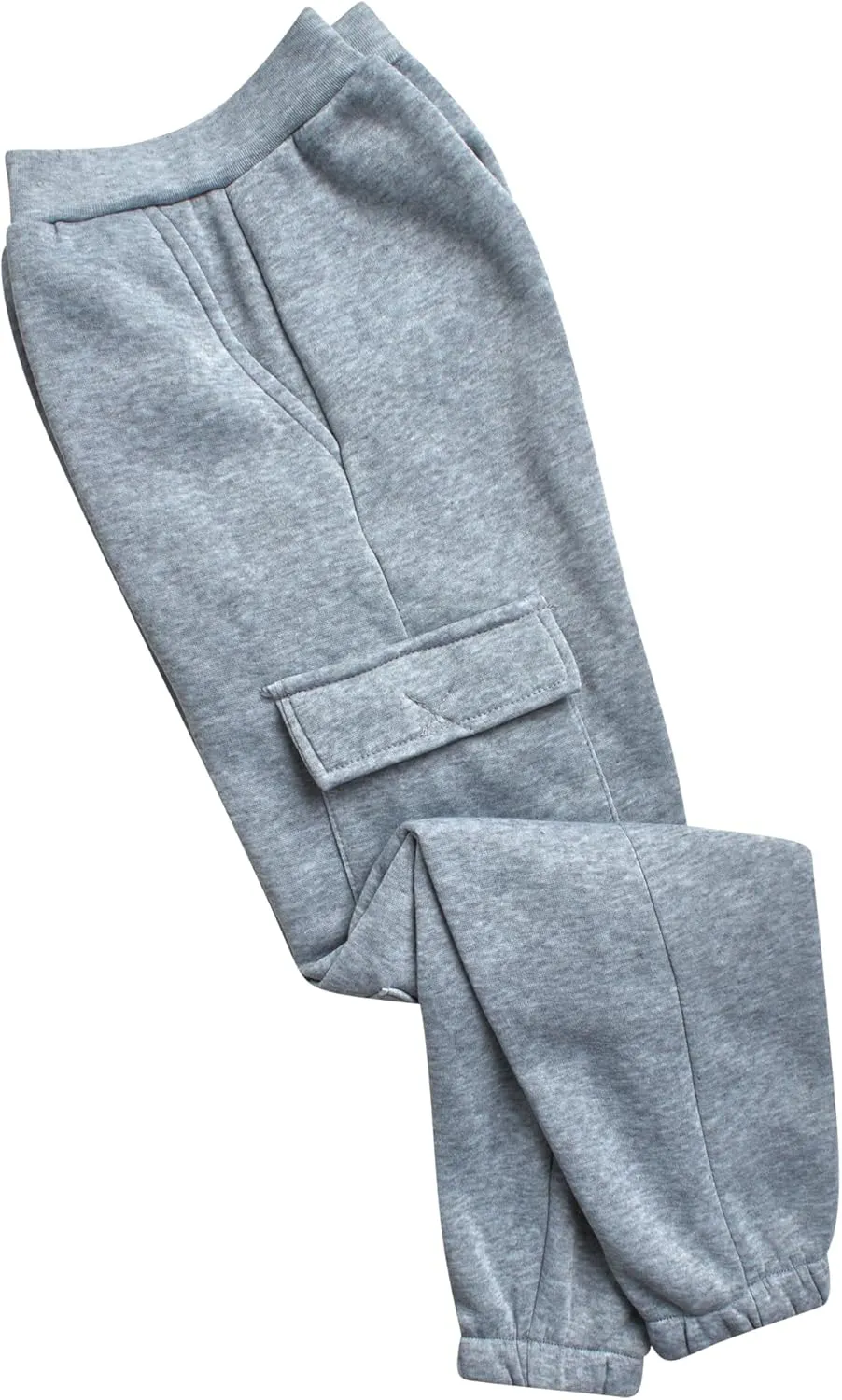 Real Love Girls' Jogger Set - 2 Piece Fully Sherpa Lined Fleece Zip Up Hoodie and Cargo Jogger Pants for Girls (5-16)