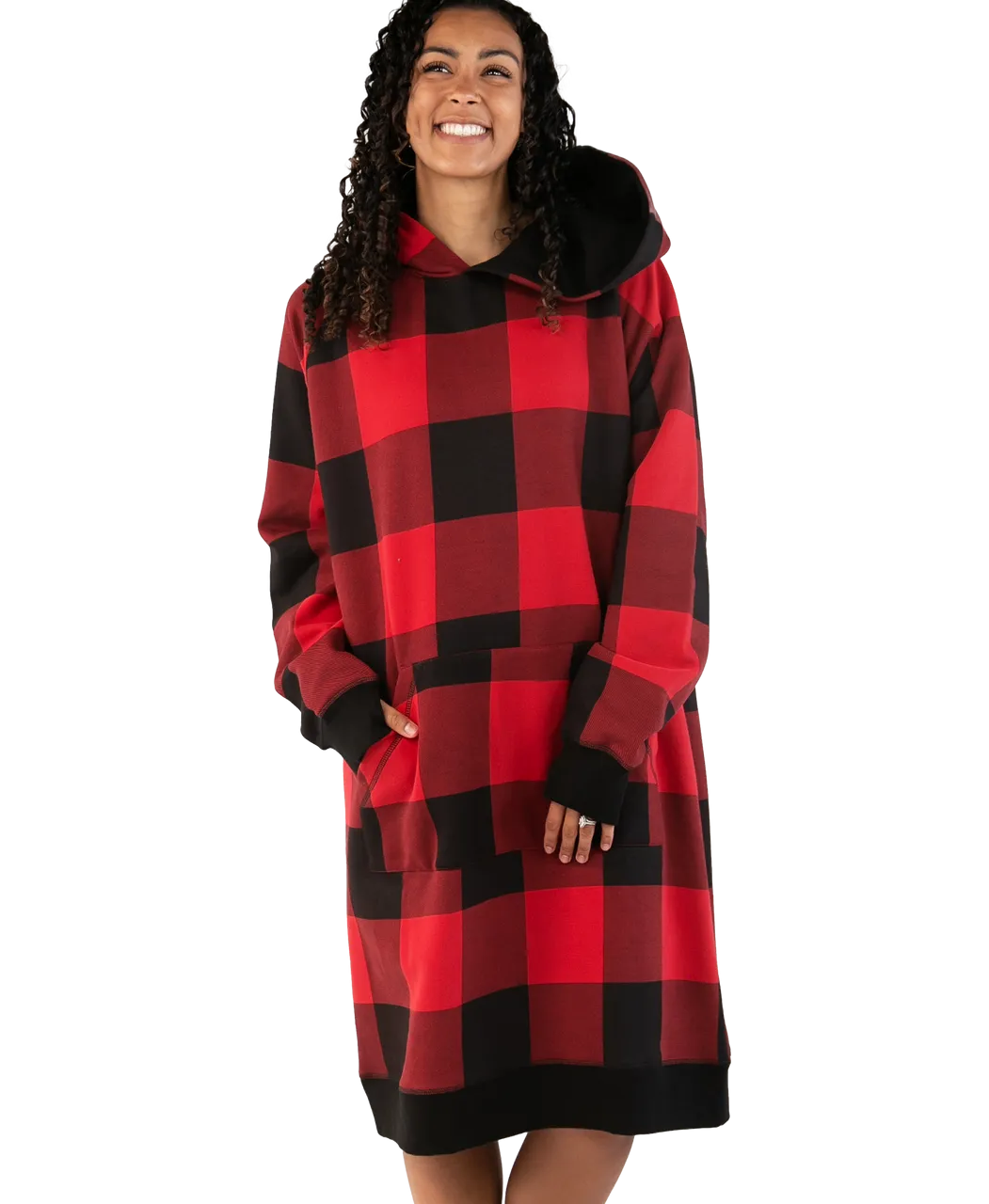 Red Plaid Sleep Hoodie