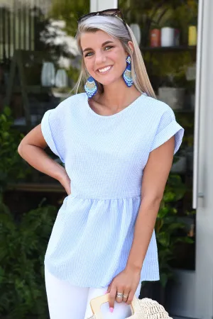 ROLL WITH ME TOP- LIGHT BLUE