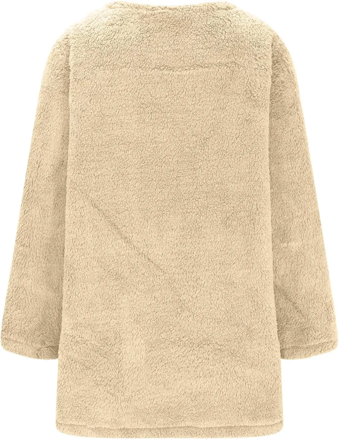 Sherpa Sweatshirts For Women Trendy 2024 Warm Fall Winter Fuzzy Fleece Pullover Tops Cute Sweater Loungewear