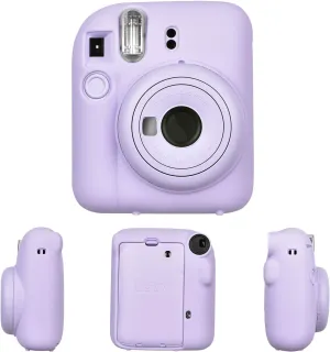Silicone Case Compatible with Fujifilm Instax Mini 12 Instant Camera, Instax Mini 12 Silicone Case for Add More Comfortable Grip - lilac Purple