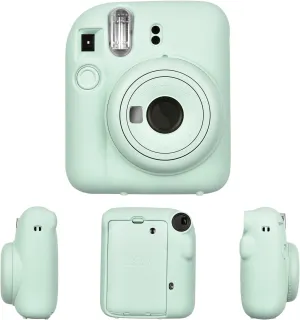 Silicone Case Compatible with Fujifilm Instax Mini 12 Instant Camera, Instax Mini 12 Silicone Case for Add More Comfortable Grip - Mint Green