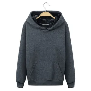 Soild Color Thick Warm Casual Hoodies
