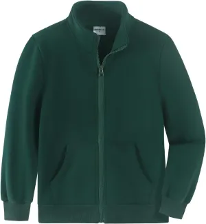 Spring&Gege Boys Full Zip Fleece Hoodless Hoodies Mock Neck Sweatshirts Kids Zip Up Jackets