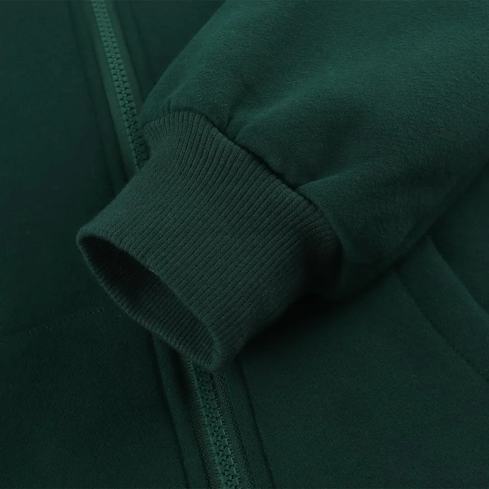 Spring&Gege Boys Full Zip Fleece Hoodless Hoodies Mock Neck Sweatshirts Kids Zip Up Jackets