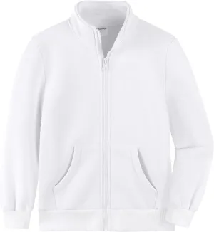 Spring&Gege Boys Full Zip Fleece Hoodless Hoodies Mock Neck Sweatshirts Kids Zip Up Jackets