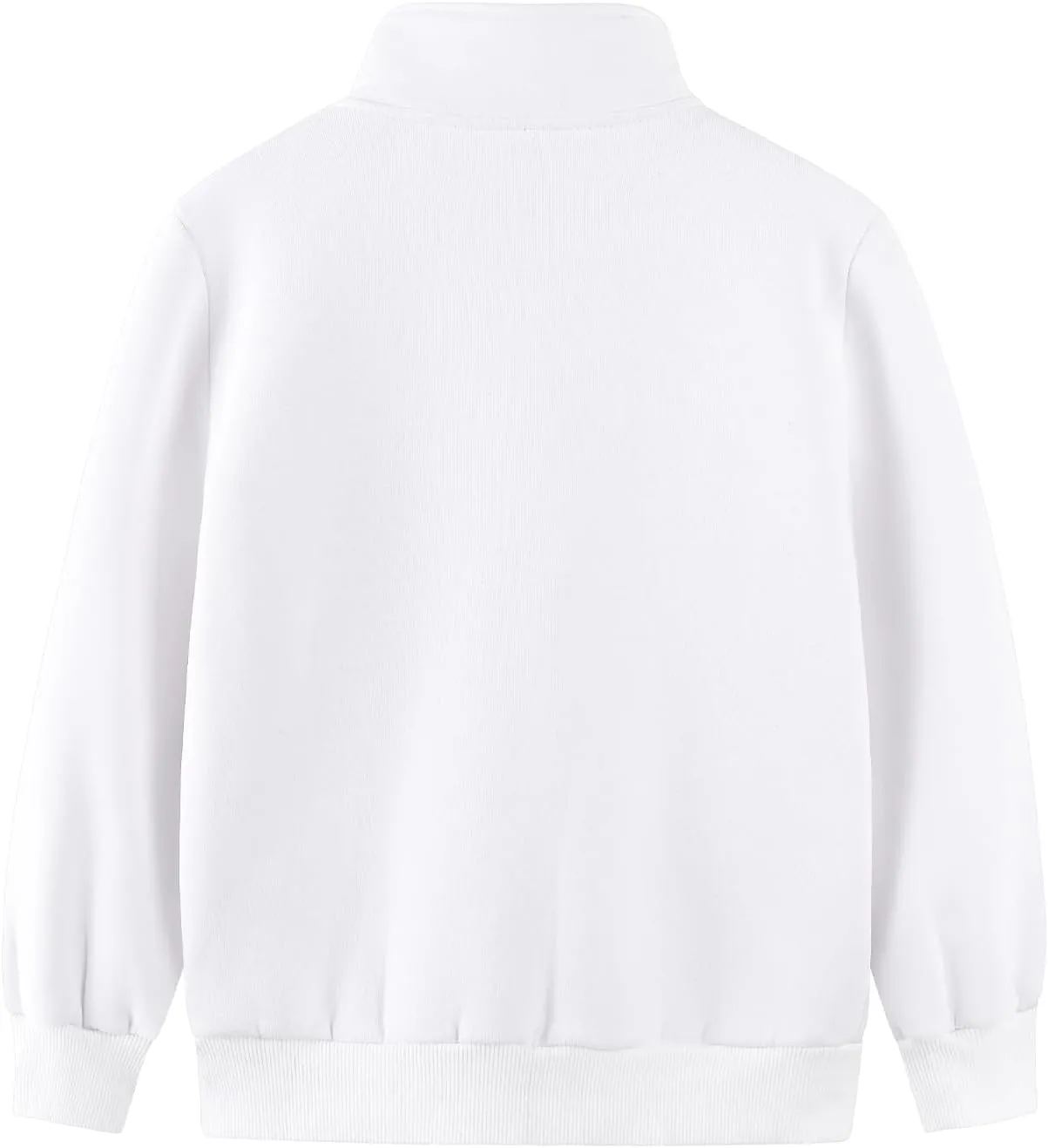 Spring&Gege Boys Full Zip Fleece Hoodless Hoodies Mock Neck Sweatshirts Kids Zip Up Jackets