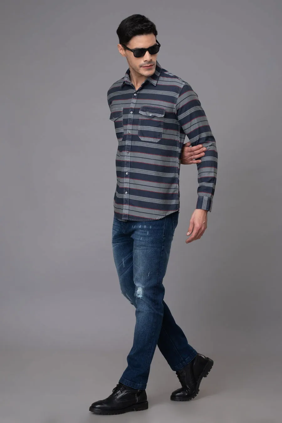 Striped Indigo Shirts