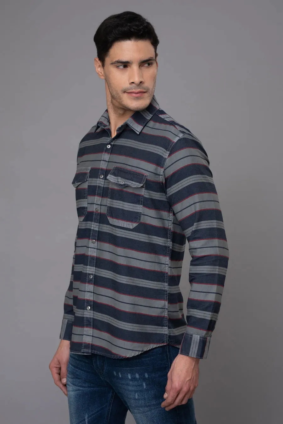 Striped Indigo Shirts