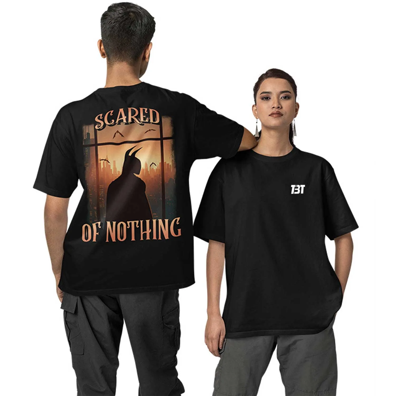 Superheroes Oversized T shirt - Scared Of Nothing