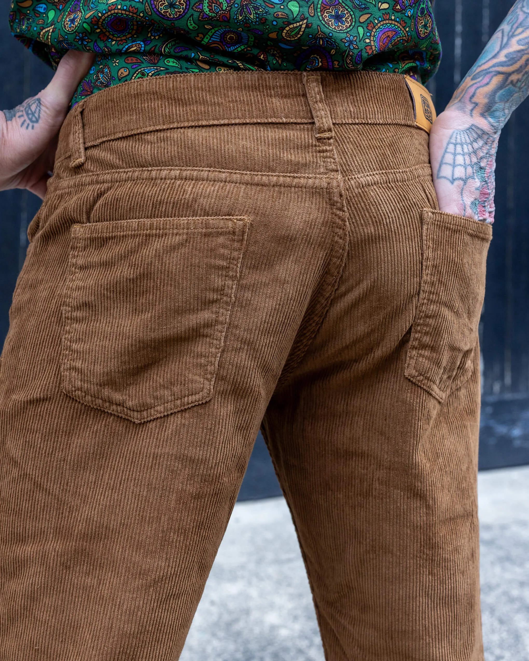 Tan Corduroy Bootcut Flares