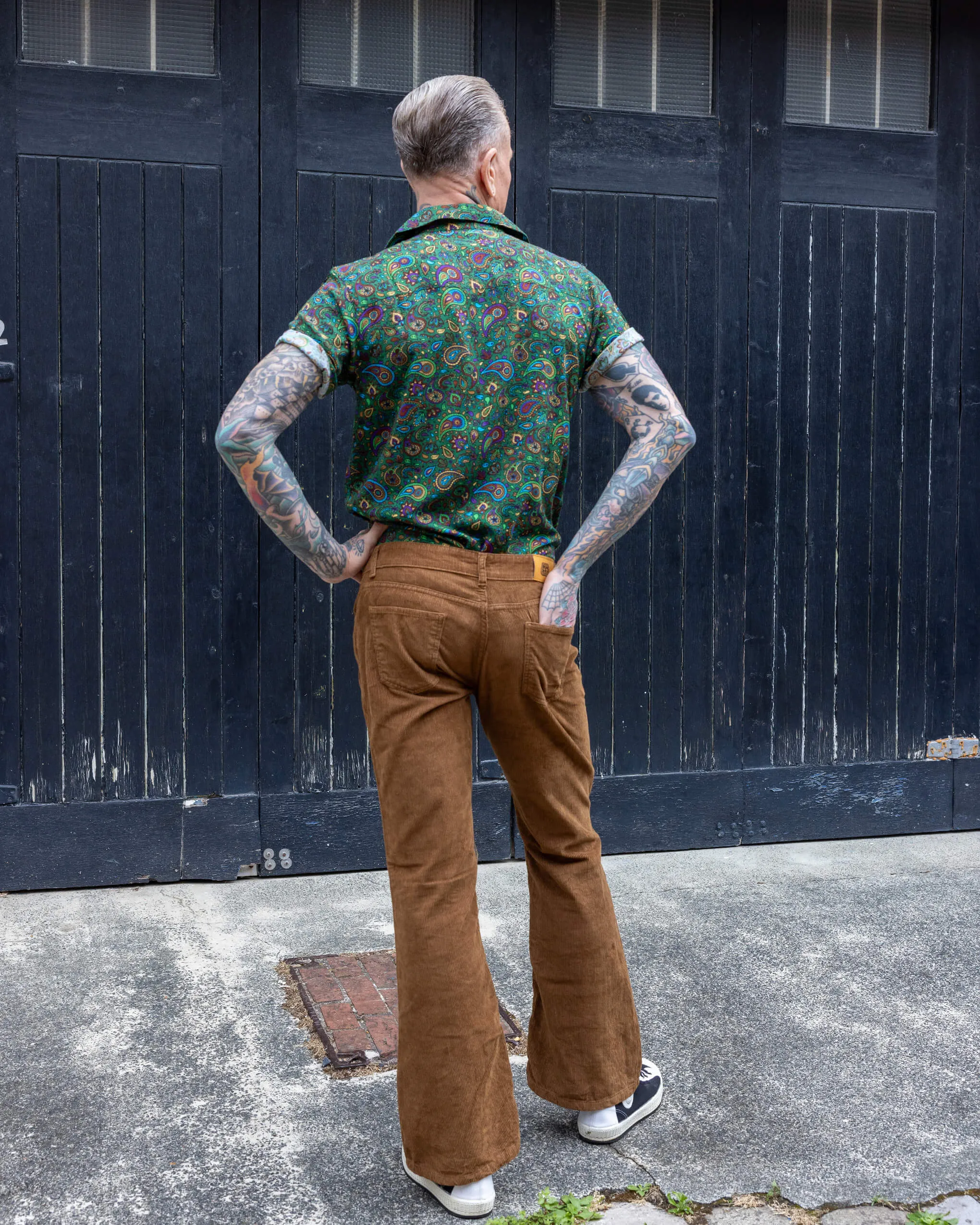 Tan Corduroy Bootcut Flares
