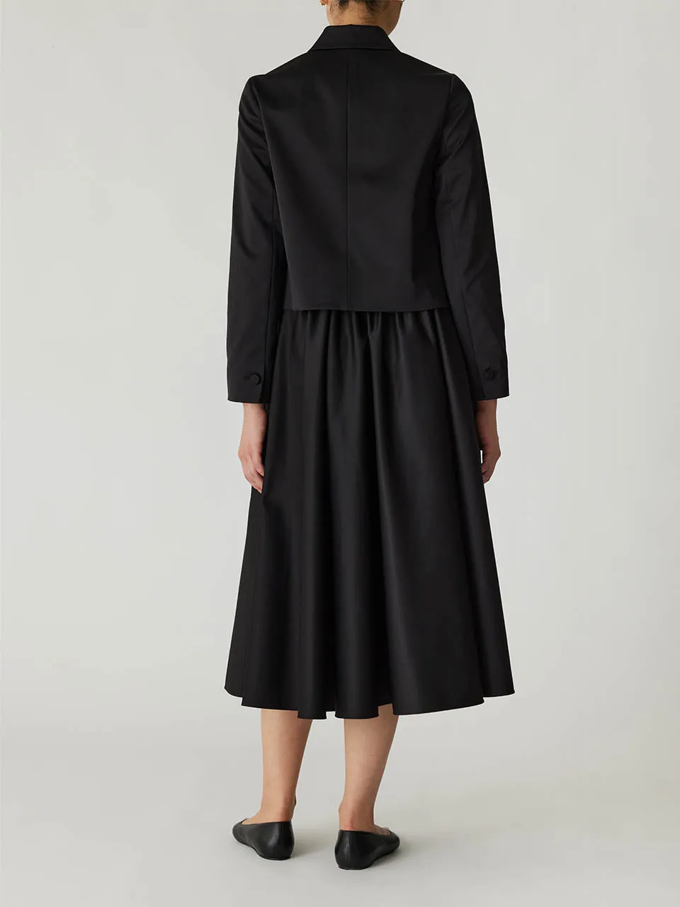 Techy Sateen Ruffle Pocket Jacket