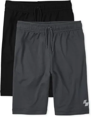 The Children's Place Boys' 2 Pack Mesh Performance Basketball Shorts