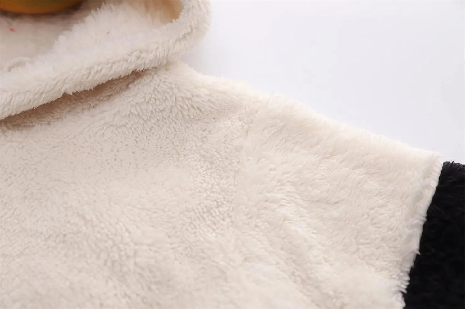 Toddler Boy Girl Sherpa Hoodies Warm Fleece Hooded Pullover Sweatshirt Long Sleeve Outwear Kids Fall Winter Outfit