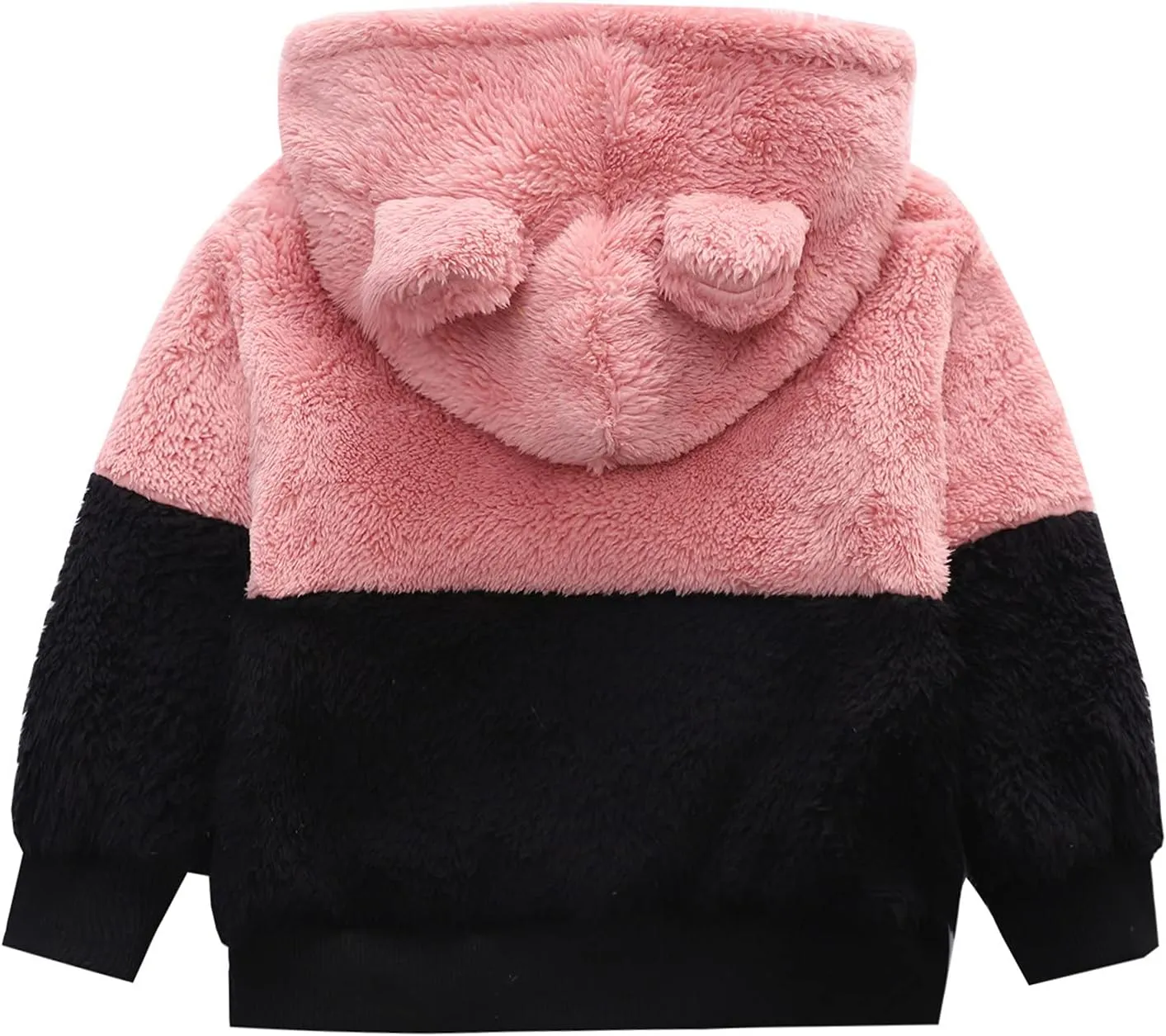 Toddler Boy Girl Sherpa Hoodies Warm Fleece Hooded Pullover Sweatshirt Long Sleeve Outwear Kids Fall Winter Outfit