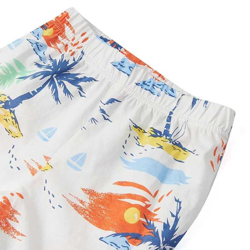 Toddler/Kid Boy's Surfing Beach Vibes Tee with Shorts Set