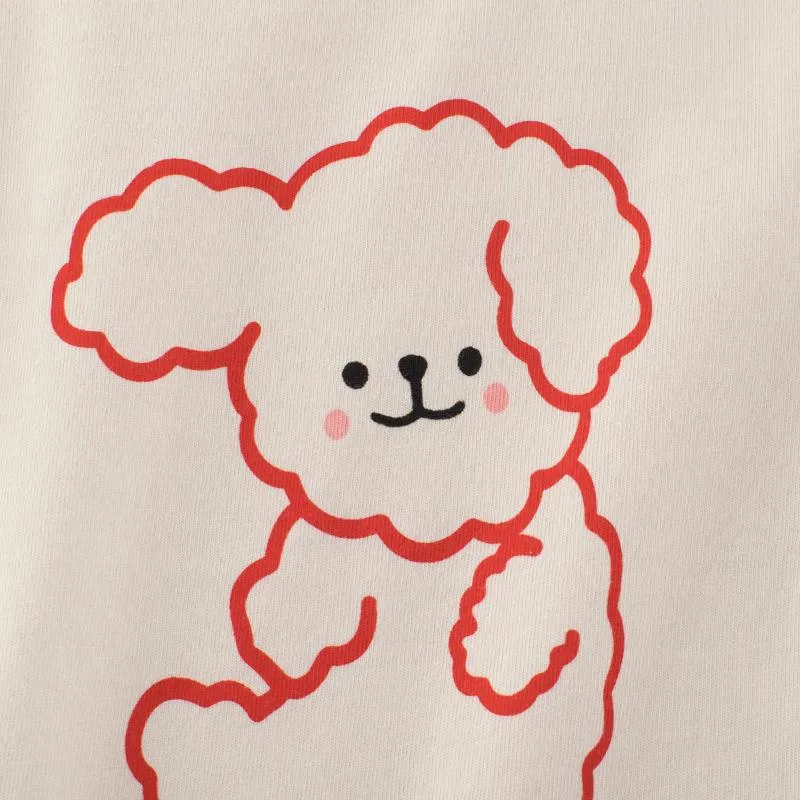 Toddler/Kid Fluffy Cartoon Dog Print T-shirt (2 colors)