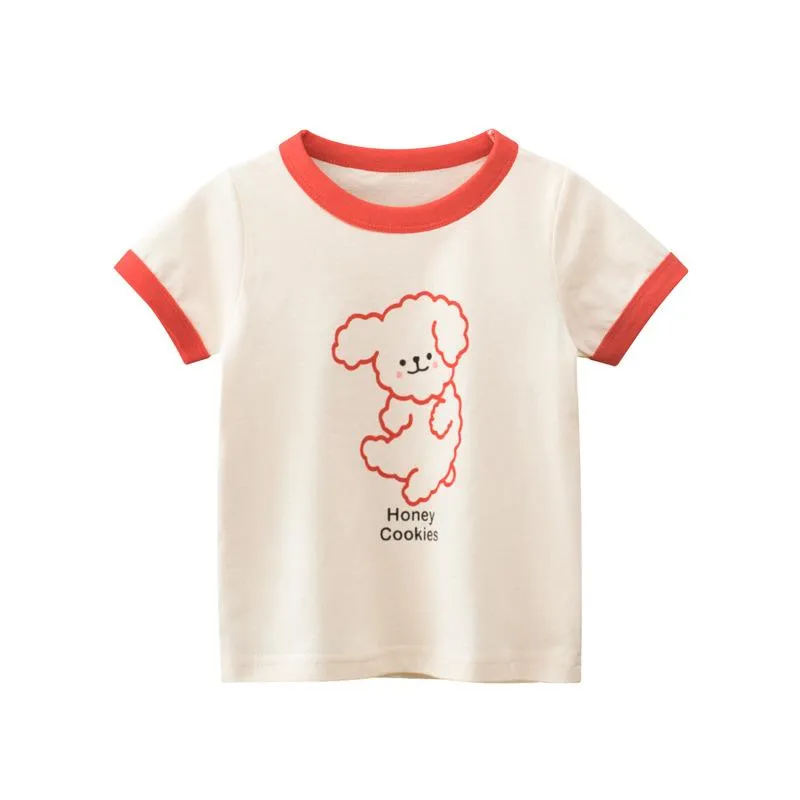 Toddler/Kid Fluffy Cartoon Dog Print T-shirt (2 colors)