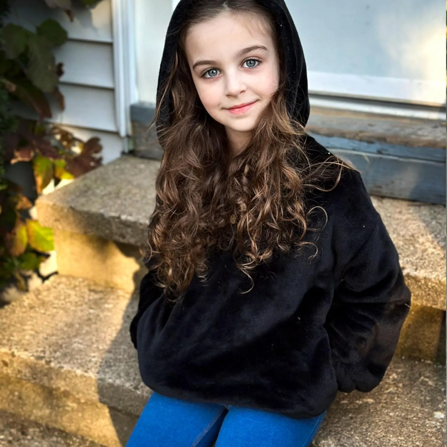 TUONROAD Girl's Fuzzy Hoodies Warm Loose Button Pullover Oversized Sherpa Jacket Coat