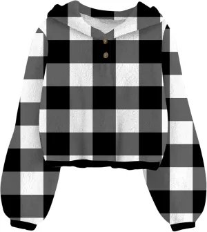 TUONROAD Girl's Fuzzy Hoodies Warm Loose Button Pullover Oversized Sherpa Jacket Coat
