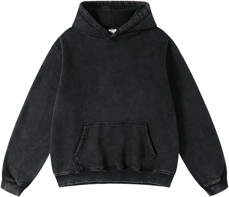 VFIVE UNFOUR Retro Washed Thick Cotton Hoodies Winter Oversized Hoodies Warm Vintage Sweatshirts