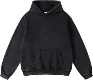 VFIVE UNFOUR Retro Washed Thick Cotton Hoodies Winter Oversized Hoodies Warm Vintage Sweatshirts