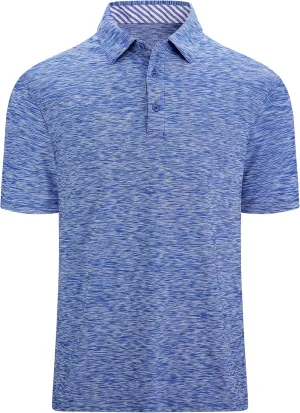 WARHORSEE Mens Golf Polo Shirts Short Sleeve Quick Dry, Performance Stretchy Casual Polo Shirts for Men