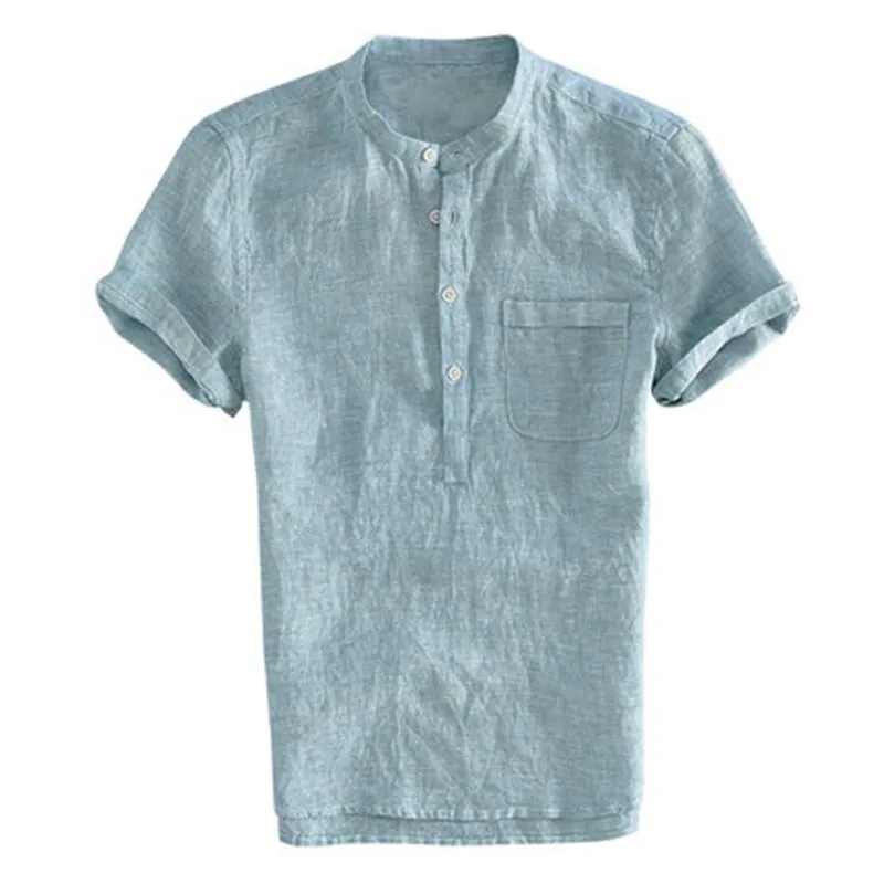 West Louis Short Sleeve Henley Collar Shirts