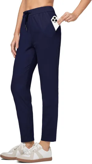 Willit Women's Golf Travel Pants Lounge Sweatpants 7/8 Athletic Pants Quick Dry On The Fly Pants