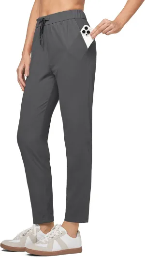 Willit Women's Golf Travel Pants Lounge Sweatpants 7/8 Athletic Pants Quick Dry On The Fly Pants