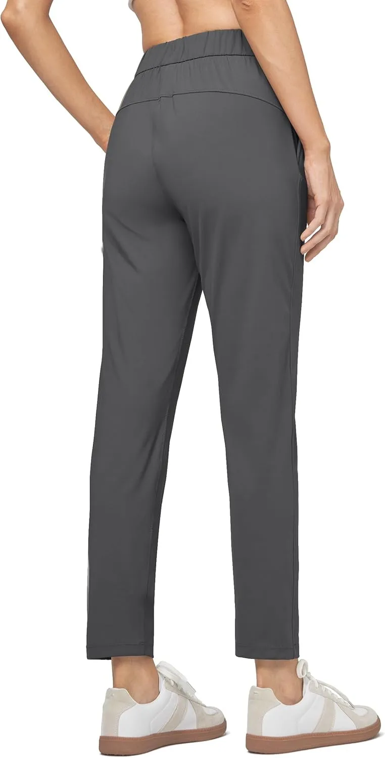 Willit Women's Golf Travel Pants Lounge Sweatpants 7/8 Athletic Pants Quick Dry On The Fly Pants