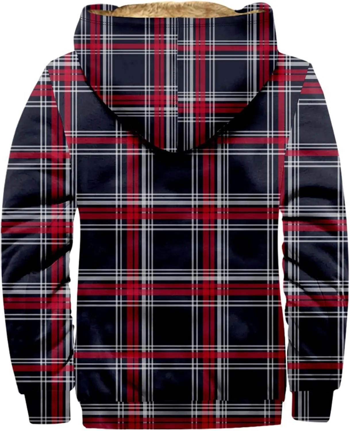 Winter Jackets for Men Heavyweight Sweatshirt Coat Hoodie Fleece Sherpa Lined Warm Jacket Zip Up Sweatshirt with Pockets