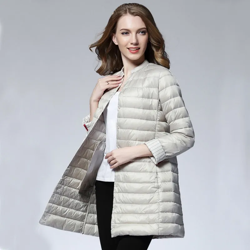 Winter/Spring Coat Woman Spring Padded Warm Coat Ultra Light Duck Down Jacket