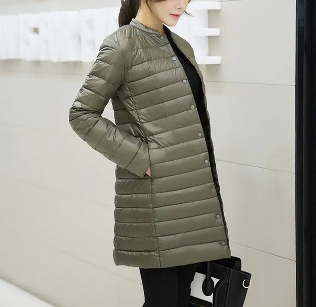 Winter/Spring Coat Woman Spring Padded Warm Coat Ultra Light Duck Down Jacket