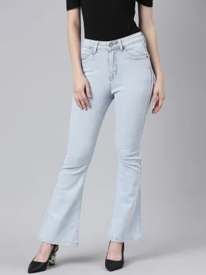 Women Blue Clean Look Mid-Rise Bootcut Jeans