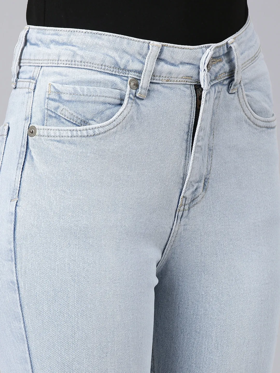 Women Blue Clean Look Mid-Rise Bootcut Jeans