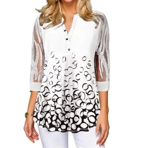 Women Tops Plus Size Casual Floral Print T Shirts