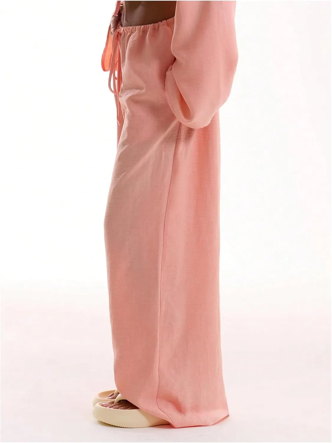 Womens Linen Pants Wide Leg Loose Cotton Swimsuit Coverups Summer Pants Beach Vacation Outfits