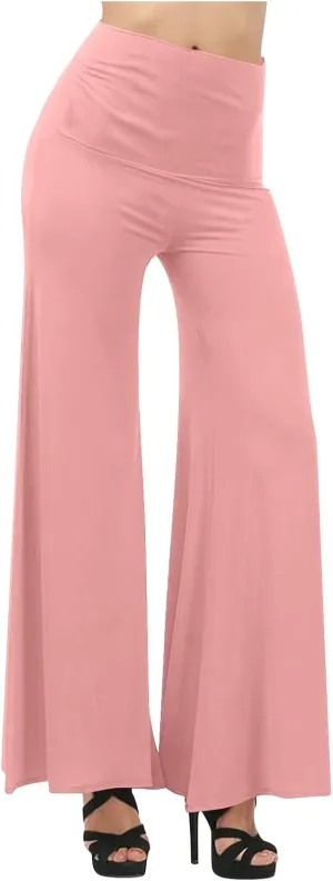 Women's Loose High Waist Wide Leg Pants Workout Out Casual Trousers Yoga Gym Flared Pants Palazzo Dress Pants