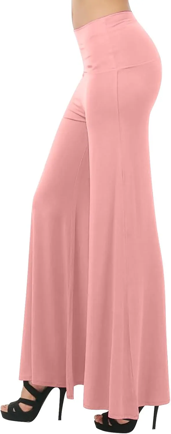 Women's Loose High Waist Wide Leg Pants Workout Out Casual Trousers Yoga Gym Flared Pants Palazzo Dress Pants