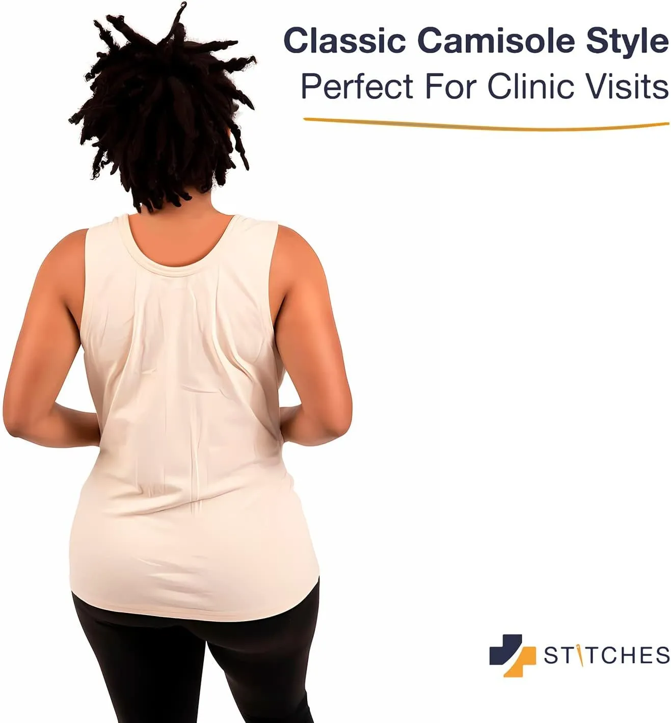Women's Mastectomy Camisole with Drain Pockets - Post Surgery Clothes, JP Drain Holder, Easy Front Access